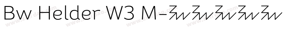 Bw Helder W3 M字体转换